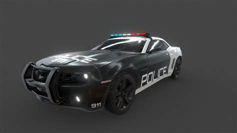 Police Car Chevrolet Camaro Ss Buy Royalty Free 3d Model By A