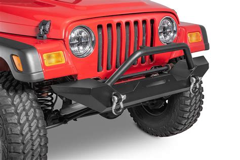 Tactik Winch Ready Front Bumper With Hoop And D Rings For 97 06 Jeep