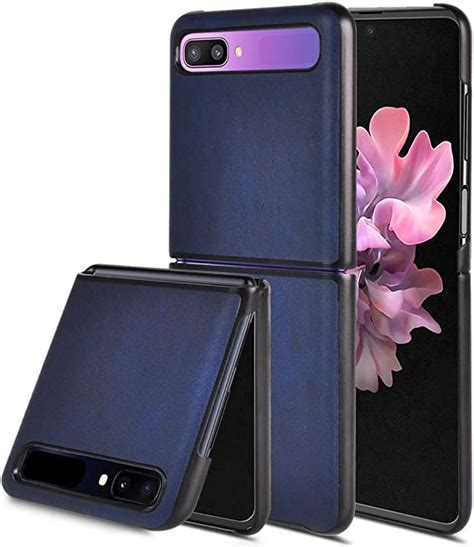 Eudth Galaxy Z Flip Case Luxury Leather Flip Phone Case Slim Fit