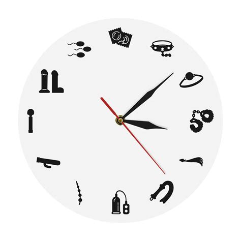 Erotic Love Sex Relationships Chip Shop Clock Watch Intimate Toy Modern Wall Clock Fetish Sex