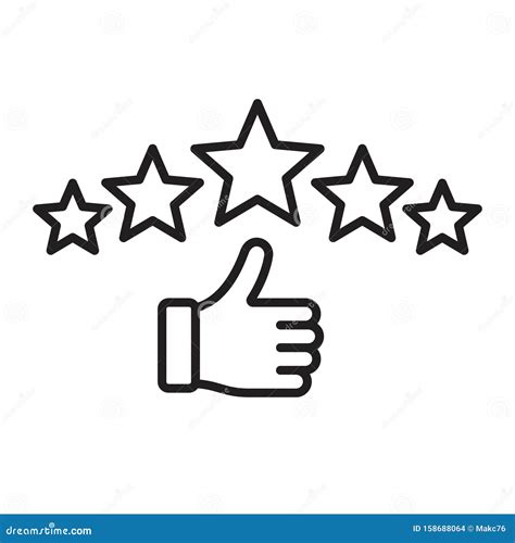 Ranking Five Star Vector Illustation Gold And Silver Star Rating Icons