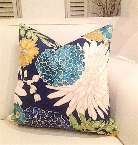 Blue Floral Cushions Designer Pillows Cushion Cover St Etsy Australia