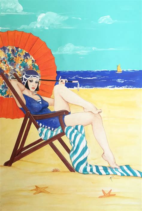 By The Sea Inspired By 1930s Bathing Beauties Available On Fine Art America Art Deco