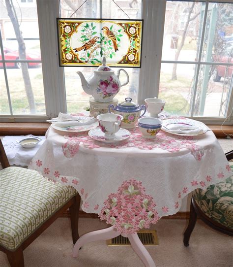 Beautiful Spring Tablescape Shown At Bernideens Tea Time Blog Shabby