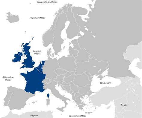 Zapadna Europa Karta Karta