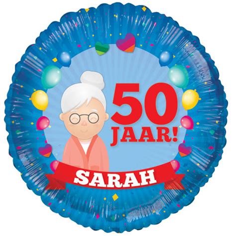 50 Jaar Sarah 50th Birthday Sarah Super Party Xl Bunting 90x150 Cm