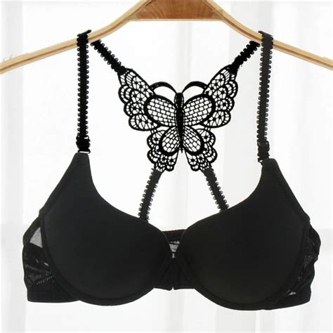 Sexy Lady Women Push Up Bra Women Bra Front Closure Sexy Lace Racer Y Line Straps Back Seamless