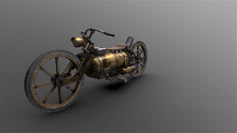 steampunk bike 3d model by leshko myhailo [1517a32] sketchfab