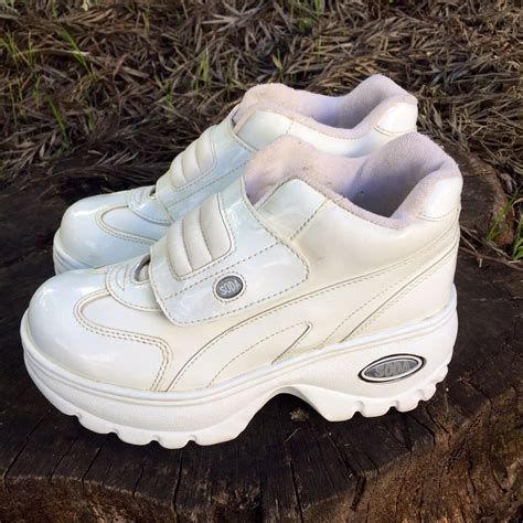 90s Soda Chunky Platform White Sneakers Size 10 Etsy