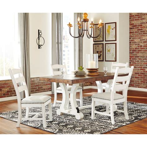 Signature Design By Ashley Valebeck 5 Piece Table And Chair Set Royal