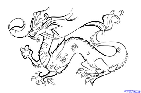 The illustration of the baby dragon that hatched from the egg is fascinating. How To Draw A Chinese Dragon Easy by Static_ghost | Dragon ...