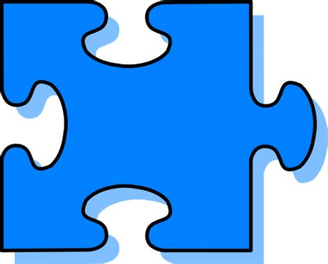 Blue Puzzle Piece Clip Art At Vector Clip Art