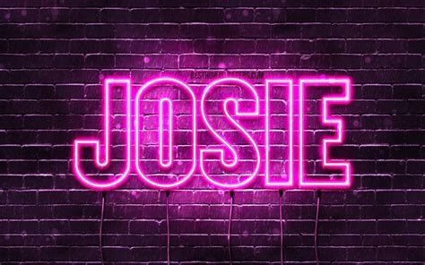 download wallpapers josie 4k wallpapers with names female names josie name purple neon