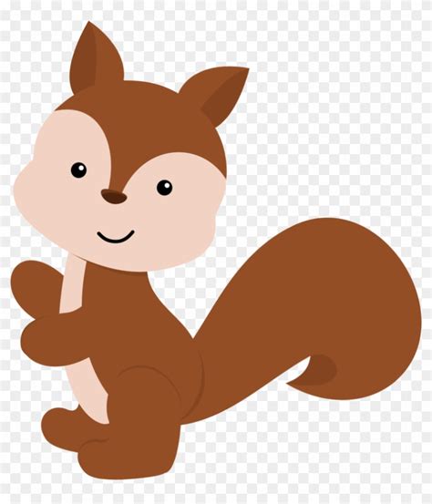 Squirrel Clipart Single Animal Cute Woodland Animals Clip Art Hd Png