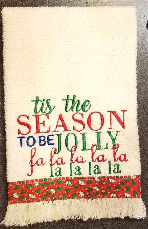 Tis The Season To Be Jolly Fa La La La La Embroidery Design Etsy