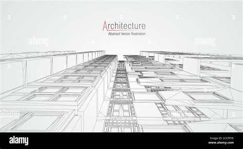 Architecture Line Background Building Construction Sketch Vector