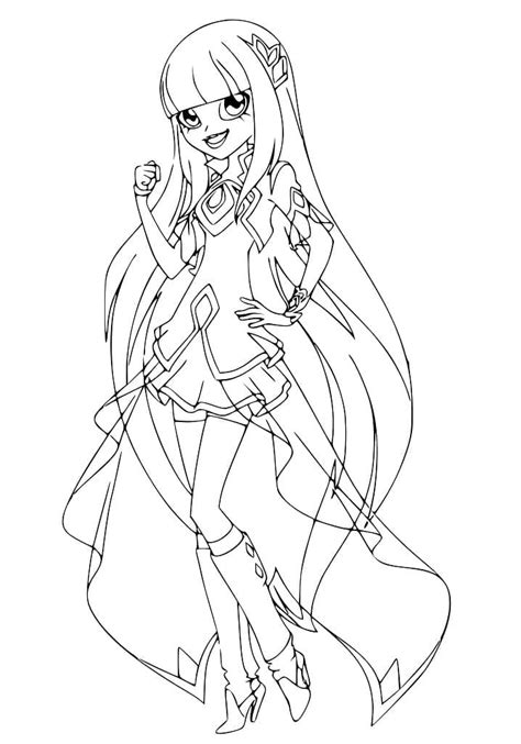 Coloriage Lina Lolirock télécharger et imprimer gratuit sur