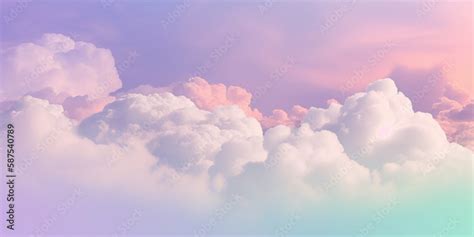 Pastel Clouds In The Sky Stock Illustration Adobe Stock