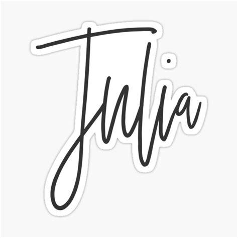 Julia Name Sticker Sticker For Sale By Lucabeardesigns Redbubble
