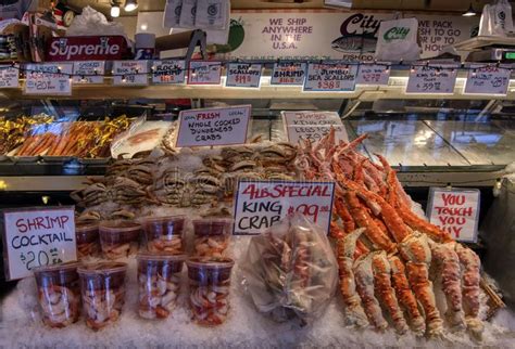 Seafood At Pike Place Market Editorial Photography Image Of Market
