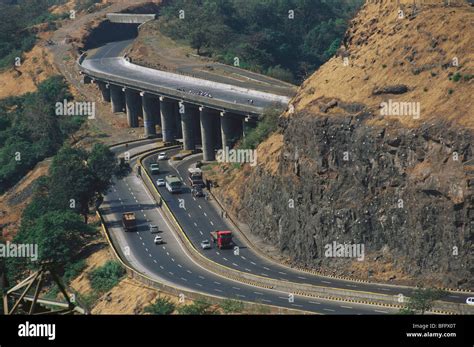 Aerial View Of Old And New Mumbai Pune Expressway Khandala