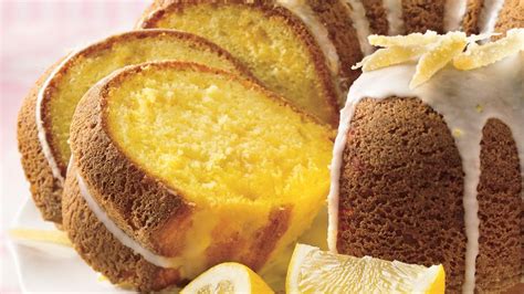Topped with flaked coconut, its picture perfect and delicious. Lemon-Ginger Cake recipe from Betty Crocker