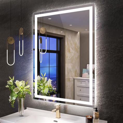 Sbagno Bathroom Mirror With Led Lights 600x800mm Backlit Illuminated Bathroom Bluetooth Mirror
