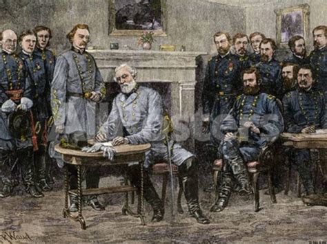 General Robert E Lee Surrendering The Confederate Army To Union