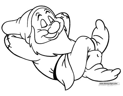 7 Dwarfs Coloring Pages Sleepy