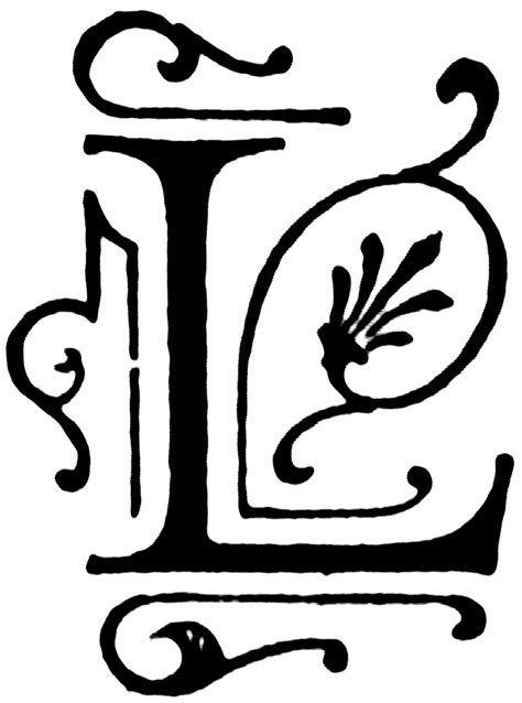 Fancy Decorative Letter L The Decorative Alphabet Letters Below Can