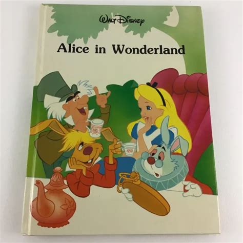 Walt Disney Alice In Wonderland Hardcover Book Vintage 1986 Classic