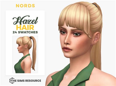 The Sims Resource Hazel Ponytail Hairstyle