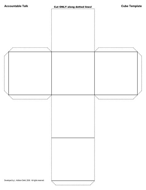 Cube Net Template Pdf Pdf Template