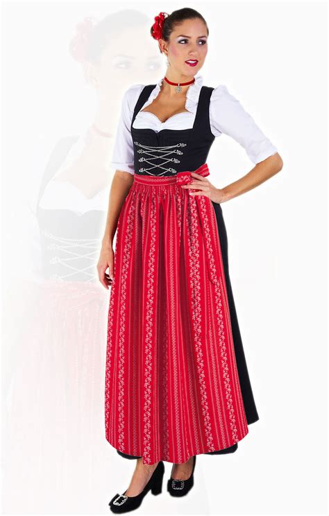 Bavarian Winter Clothing Full Length Dirndls And Lederhosen