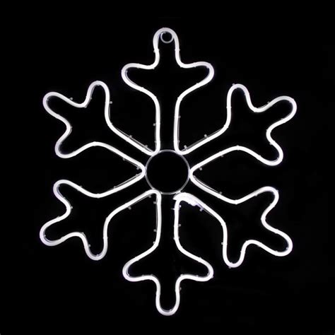 Northlight 18 In Neon Style Led Lighted White Snowflake Christmas