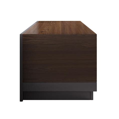 Homary Minimalist 3 Drawer Retracted And Extendable Tv Stand In Walnut