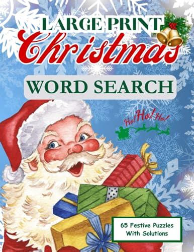 Large Print Christmas Holiday Word Search Puzzle Book 65 Fun Relaxing