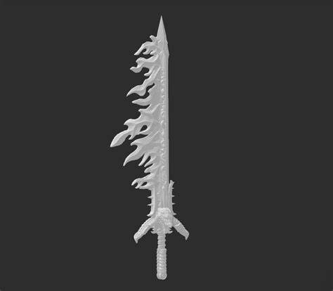 Free Stl File Demonic Flaming Sword 🗡️・3d Print Model To Download・cults