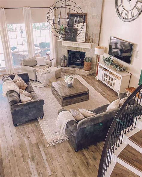 The Top 70 Modern Farmhouse Living Room Ideas Interior Home And Design