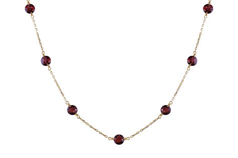 Beautiful Garnet Necklace By Jewelmak 14kt Gold Jewelry Fine