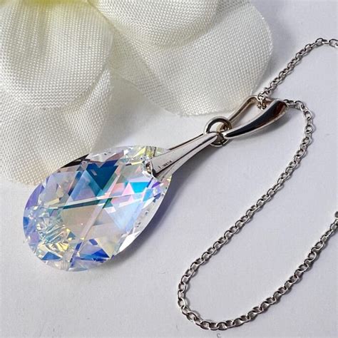 28mm Ab Pendant Made With Swarovski® Crystals Crystal Elegance