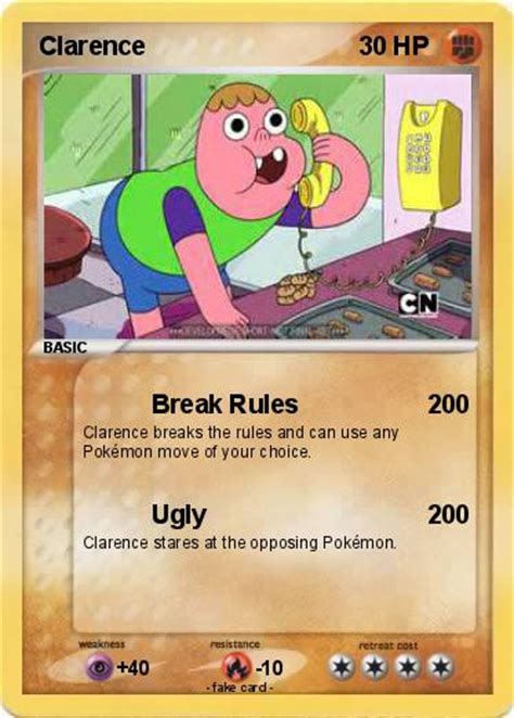 The game is based on the rules of the card game and features 226 cards from the game, as well as infrared linking for multiplayer and trading. Pokémon Clarence 29 29 - Break Rules - My Pokemon Card