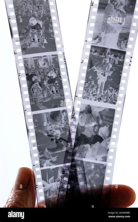 Two Strips Of 35mm Black And White Film Negatives Stock Photo Alamy