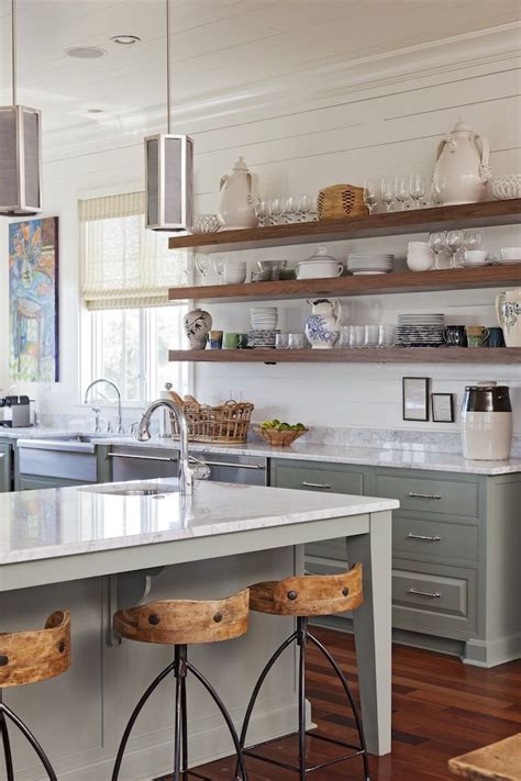 Drawers and shelves come with a very durable uv clear finish. Open Kitchen Shelves Farmhouse Style | Home kitchens ...