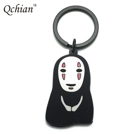 Miyazaki Anime Spirited Away Keychain No Face Man Key Chains Kaonashi