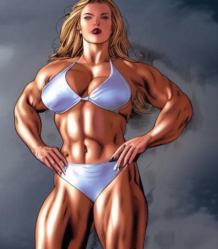 Ai Generated Blonde Muscle Woman By Mrlex303 On Deviantart