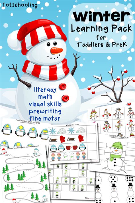 We're right in the middle of winter, which means it's snow season here in iowa! FREE Winter Learning Pack for Toddlers and PreK | Free ...
