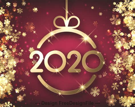 Maybe you would like to learn more about one of these? Luxury 2020 new year greeting card vector free download