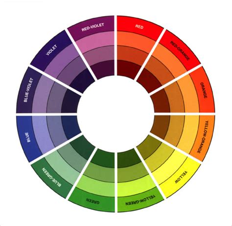 Color Wheel Chart 7 Free Samples Examples Format