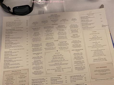 Online Menu Of The Ivy Kensington Brasserie Restaurant London United Kingdom W8 4sg Zmenu